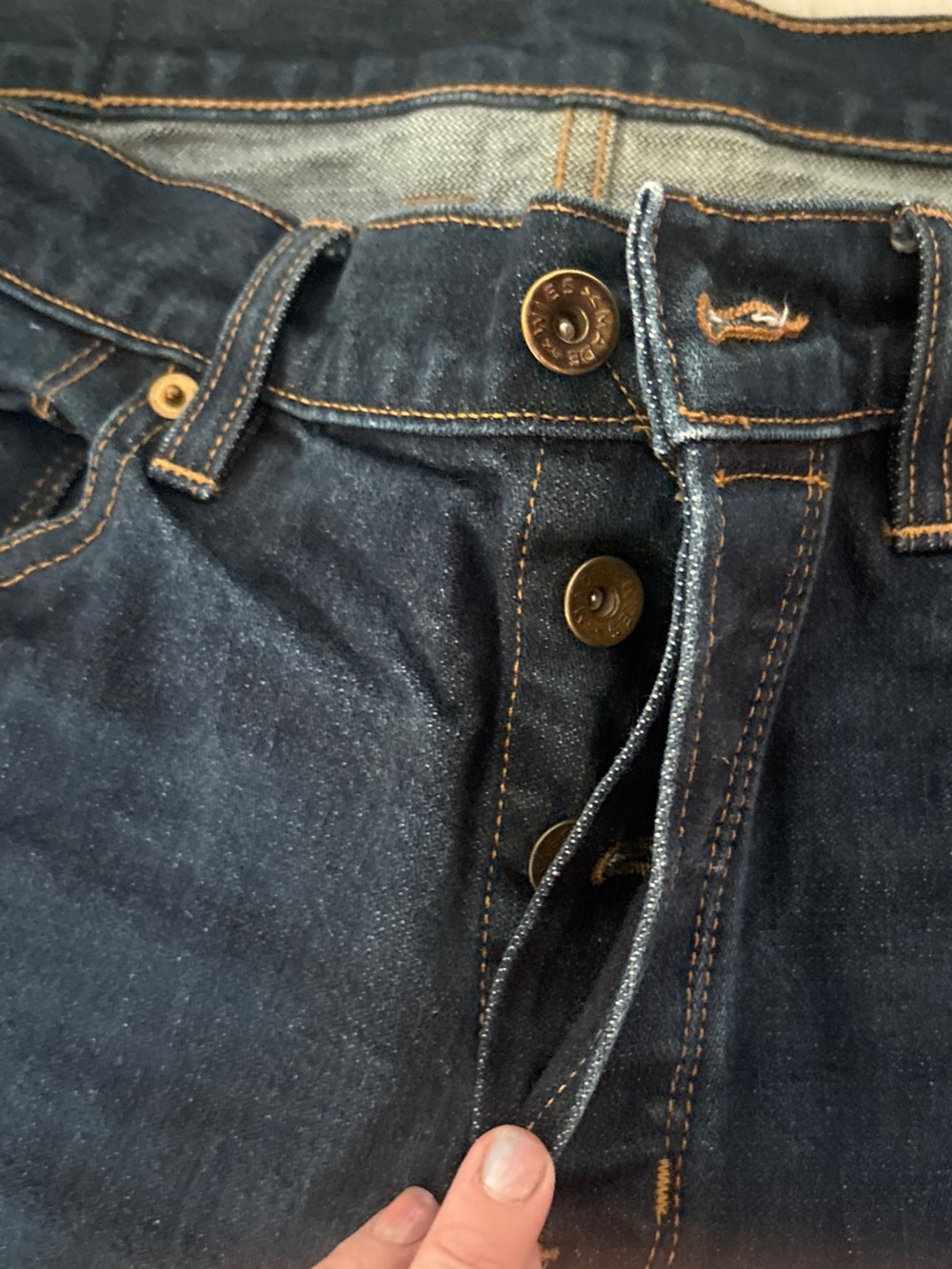 WIES MADE Jack Jeans Mens JACK Raw Selvedge Made in USA Button Fly 🌵 33x32 - Picture 9 of 11